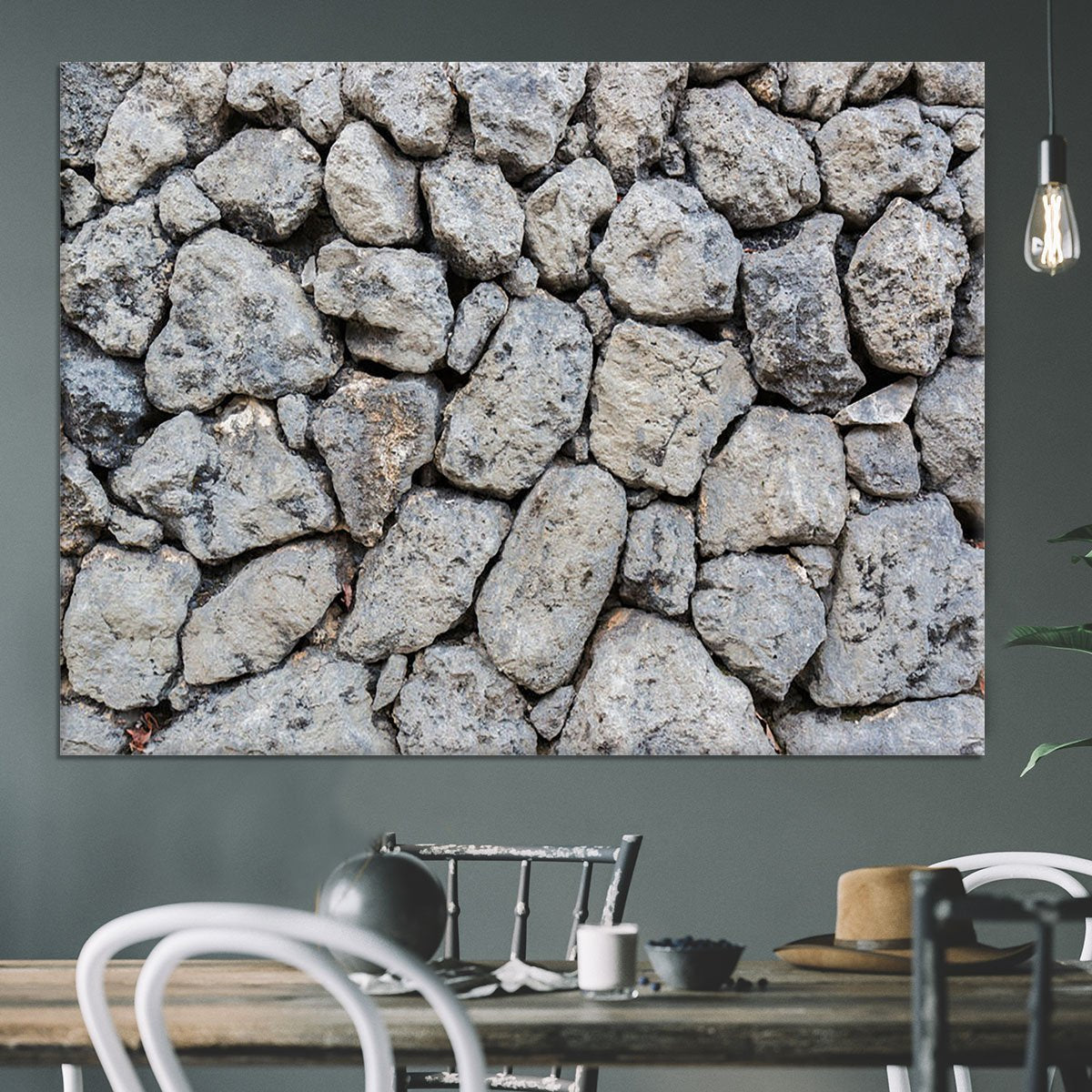 Rock wall texture Canvas Print or Poster