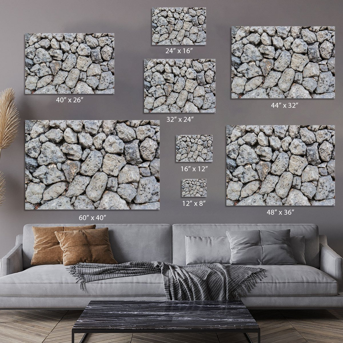 Rock wall texture Canvas Print or Poster