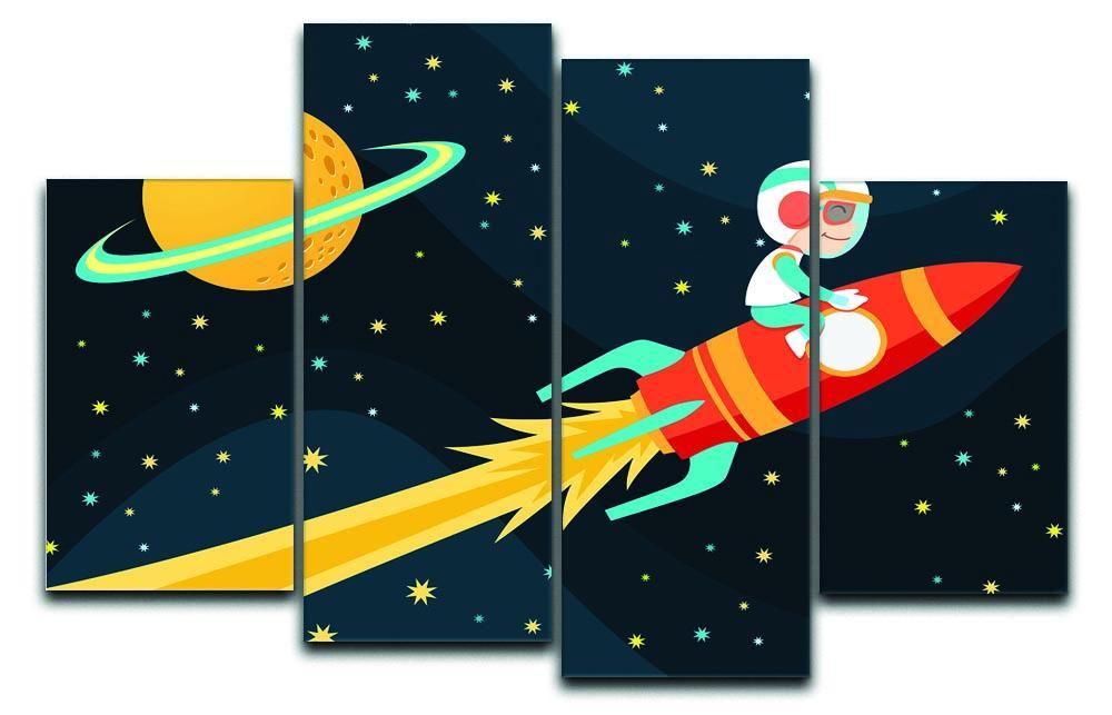 Rocket Boy 4 Split Panel Canvas  - Canvas Art Rocks - 1