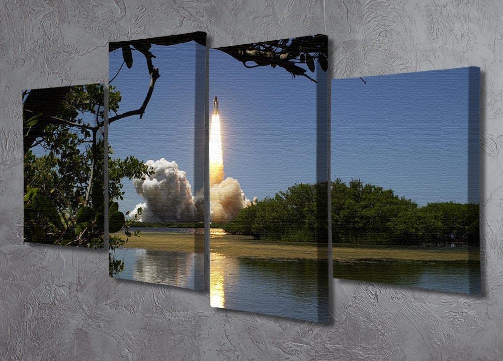 Rocket Over Lake 4 Split Panel Canvas - Canvas Art Rocks - 2