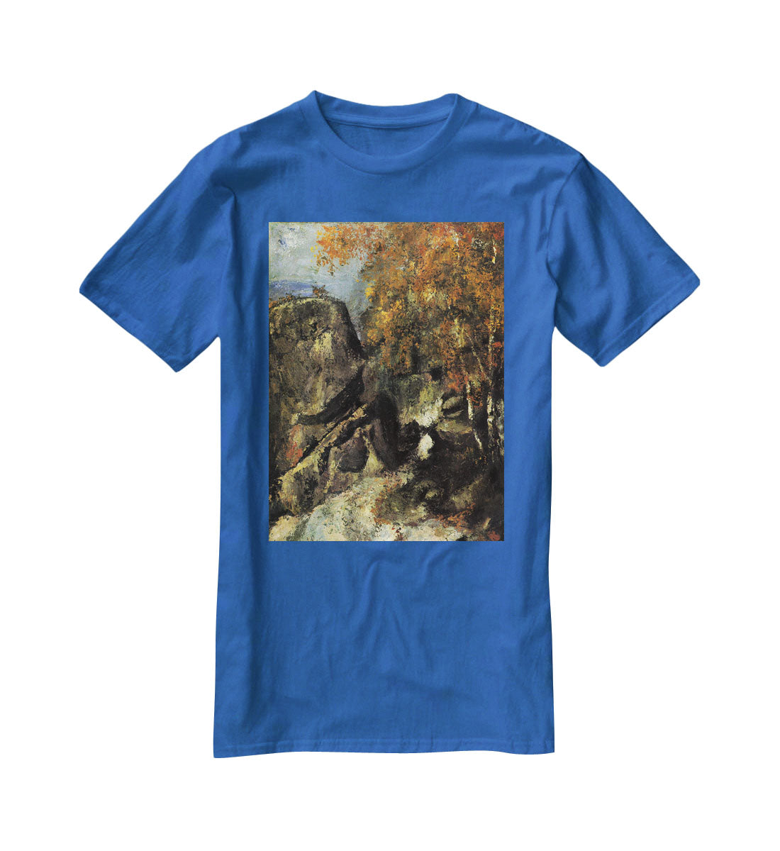 Rocks in Fountanbleu Forest by Cezanne T-Shirt - Canvas Art Rocks - 2