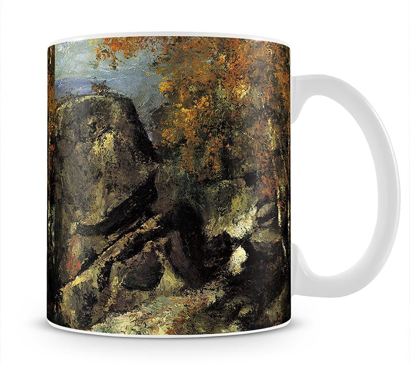 Rocks in Fountanbleu Forest by Cezanne Mug - Canvas Art Rocks - 1