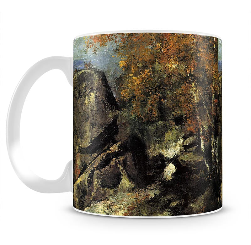 Rocks in Fountanbleu Forest by Cezanne Mug - Canvas Art Rocks - 1
