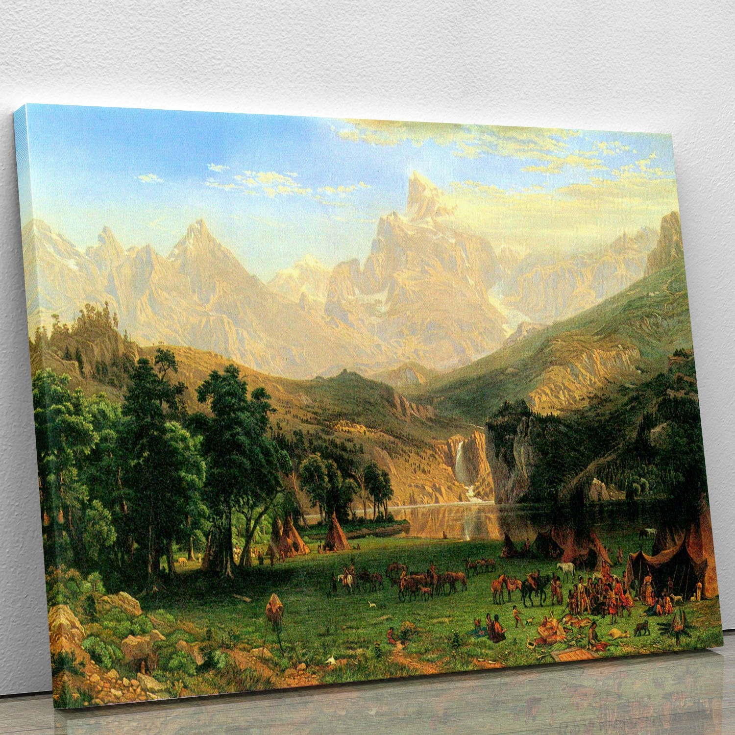 Rocky Montains at Lander's Peak by Bierstadt Canvas Print or Poster