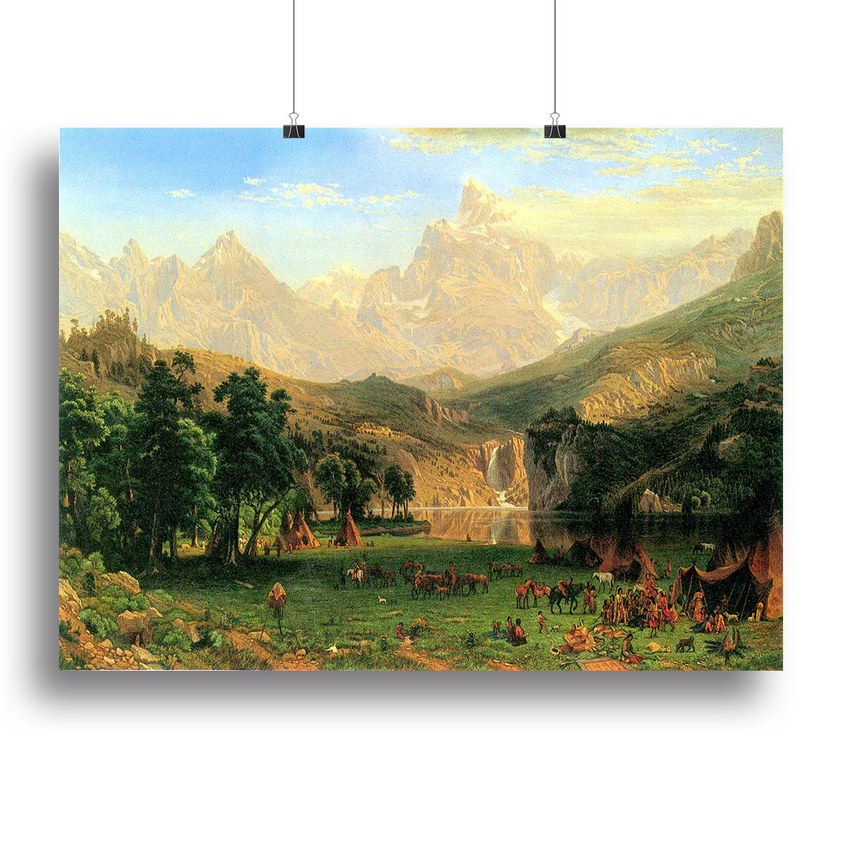 Rocky Montains at Lander's Peak by Bierstadt Canvas Print or Poster