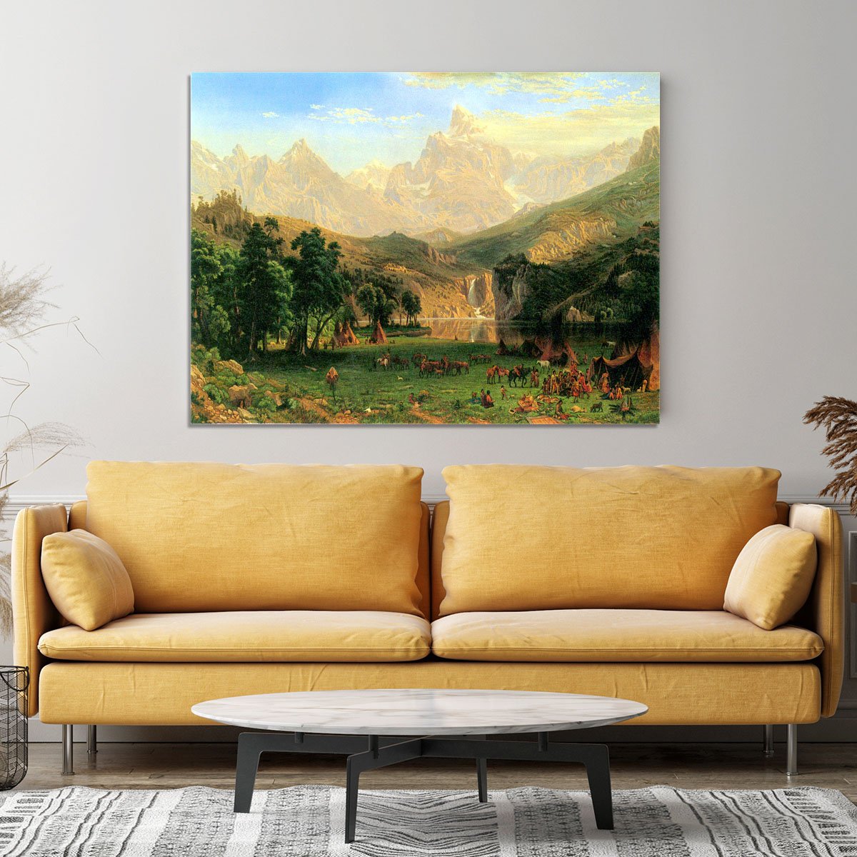 Rocky Montains at Lander's Peak by Bierstadt Canvas Print or Poster