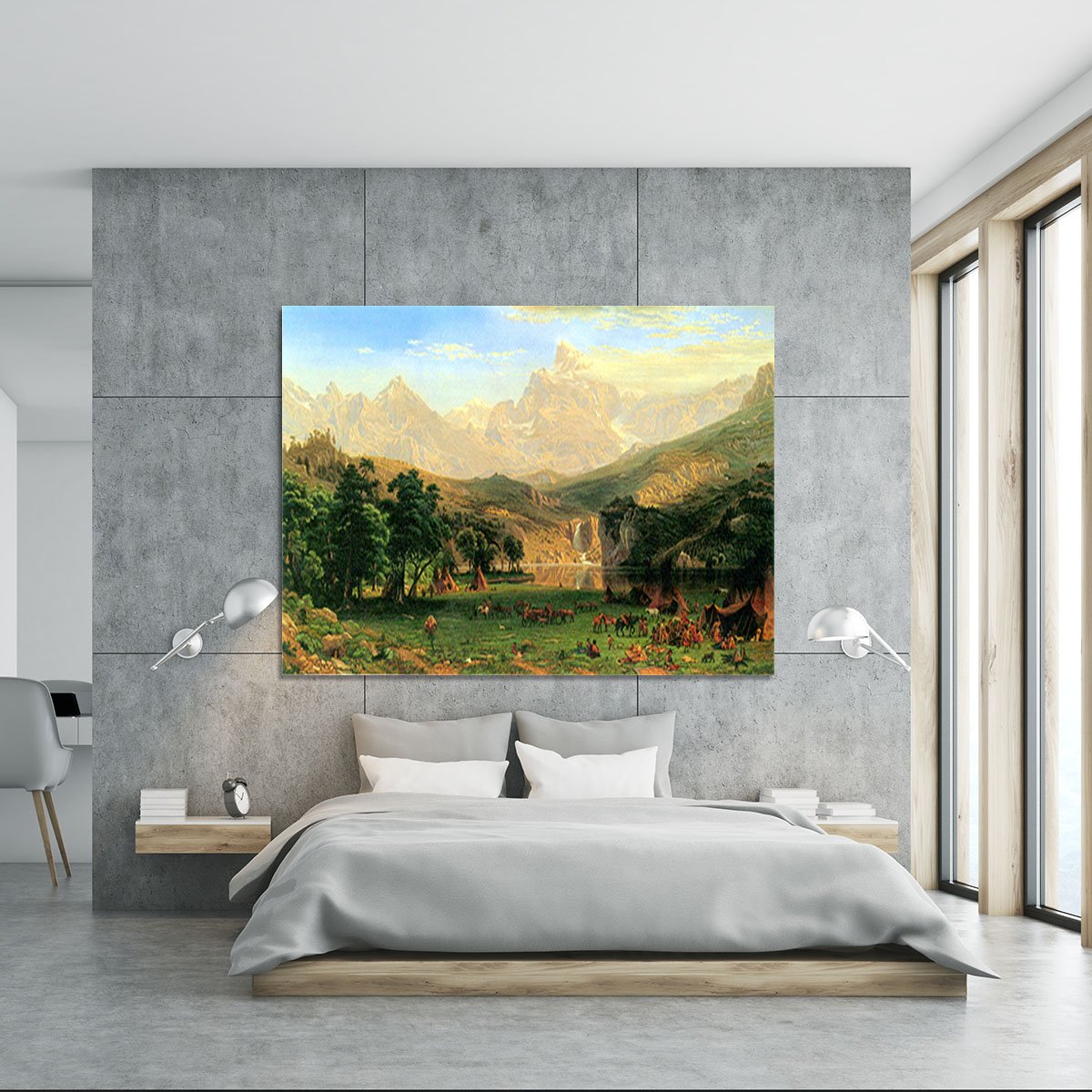 Rocky Montains at Lander's Peak by Bierstadt Canvas Print or Poster