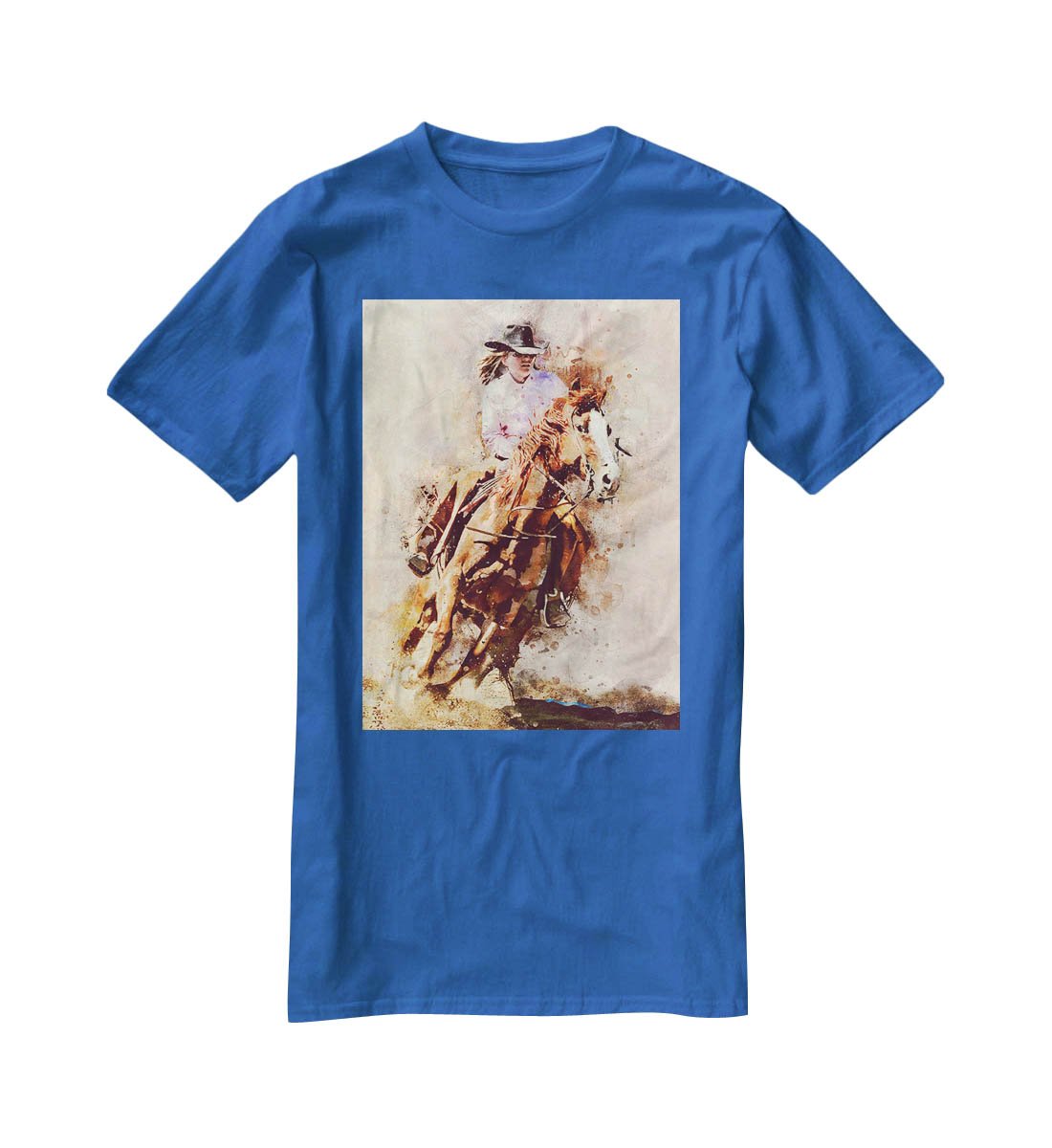 Rodeo Painting T-Shirt - Canvas Art Rocks - 2