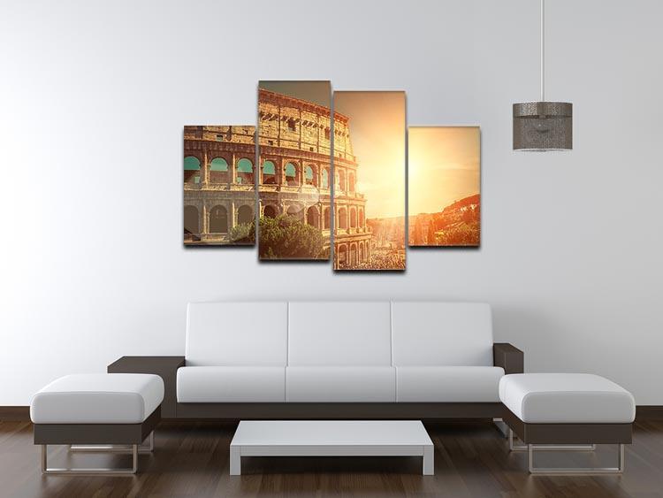 Roman Coliseum 4 Split Panel Canvas  - Canvas Art Rocks - 3