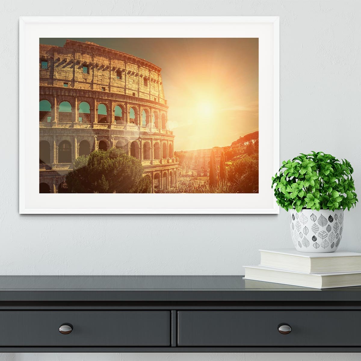 Roman Coliseum Framed Print - Canvas Art Rocks - 5