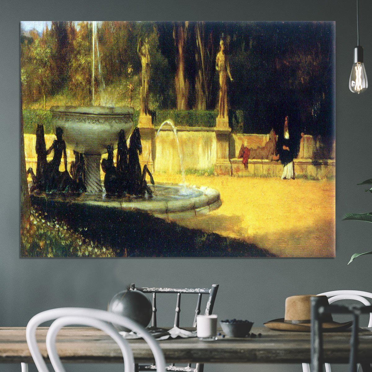 Roman Garden by Alma Tadema Canvas Print or Poster