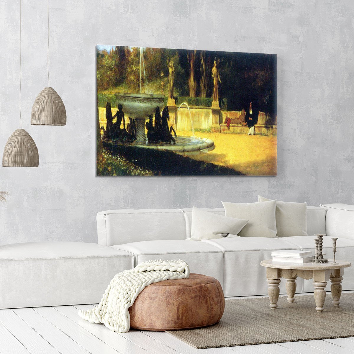 Roman Garden by Alma Tadema Canvas Print or Poster