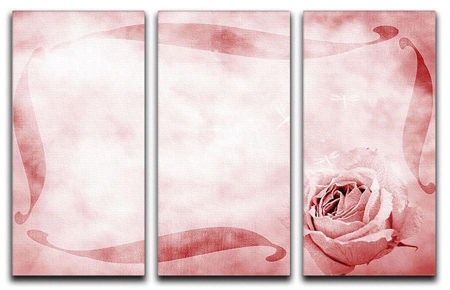 Romantique grunge border 3 Split Panel Canvas Print - Canvas Art Rocks - 1