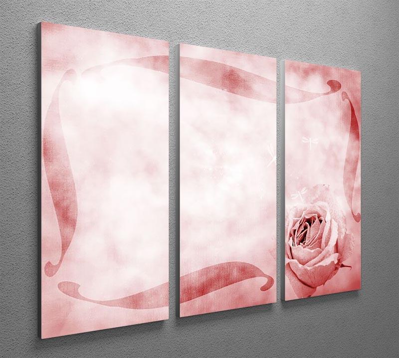 Romantique grunge border 3 Split Panel Canvas Print - Canvas Art Rocks - 2