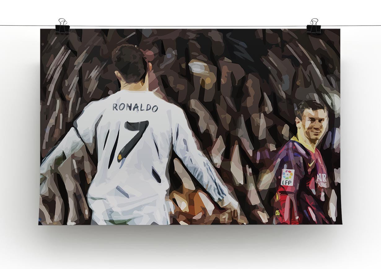 Ronaldo Vs Messi Print - Canvas Art Rocks - 2