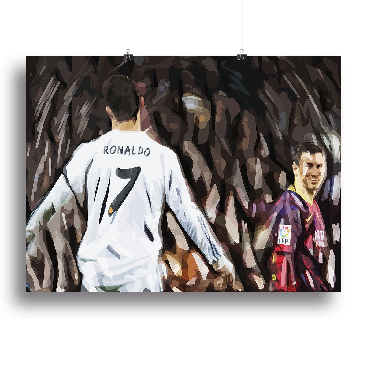 Ronaldo Vs Messi Canvas Print or Poster