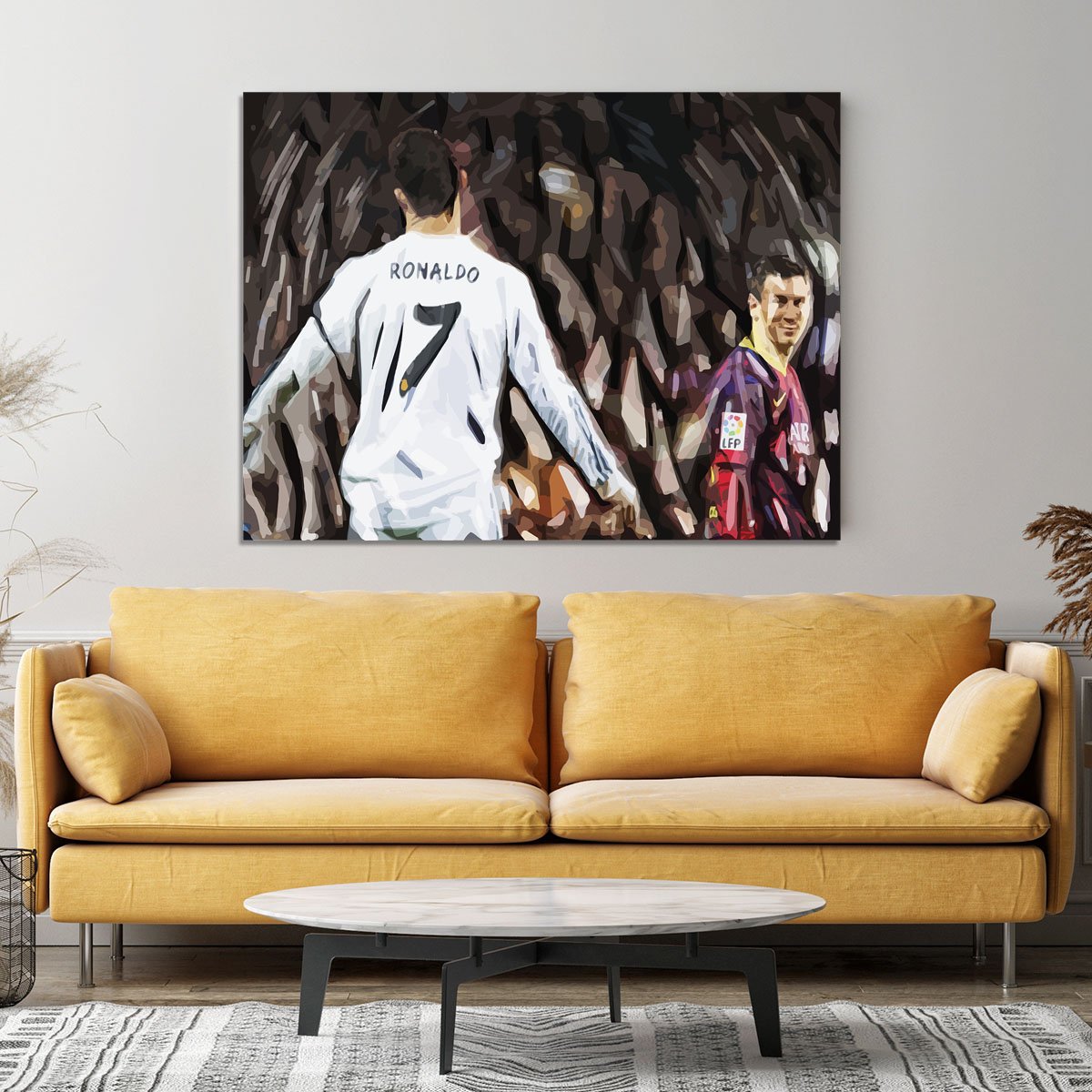 Ronaldo Vs Messi Canvas Print or Poster