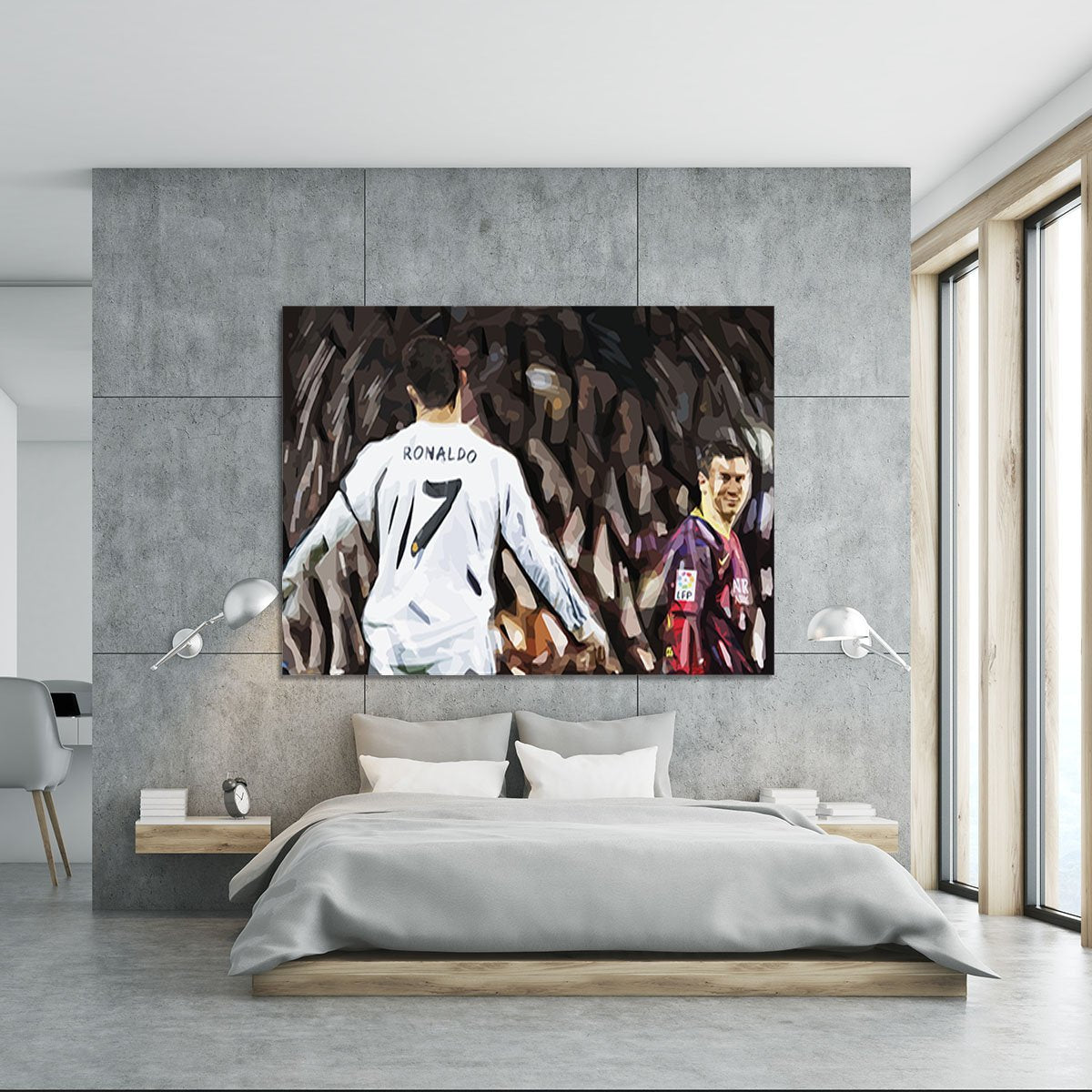 Ronaldo Vs Messi Canvas Print or Poster