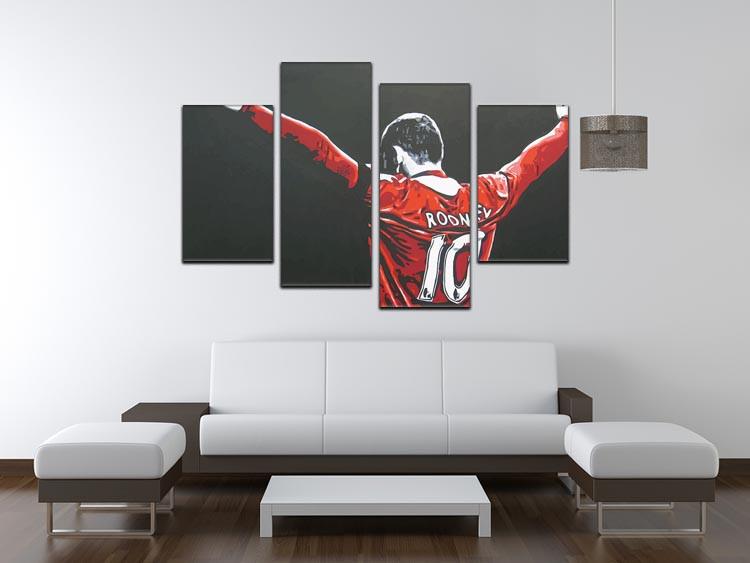 Wayne Rooney 4 Split Canvas Print - They'll Love Wall Art - 2