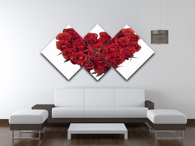 Rose 4 Square Multi Panel Canvas - Canvas Art Rocks - 3
