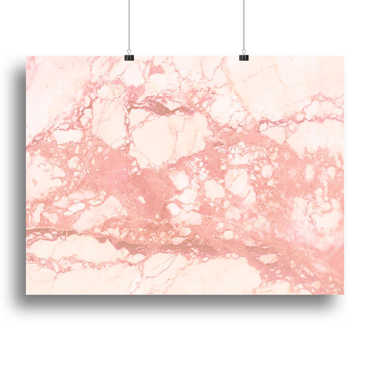 Rose Gold Marble Canvas Print or Poster