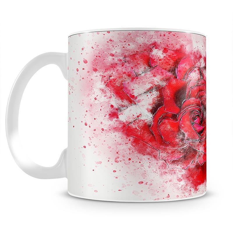 Rose Heart Painting Mug - Canvas Art Rocks - 2