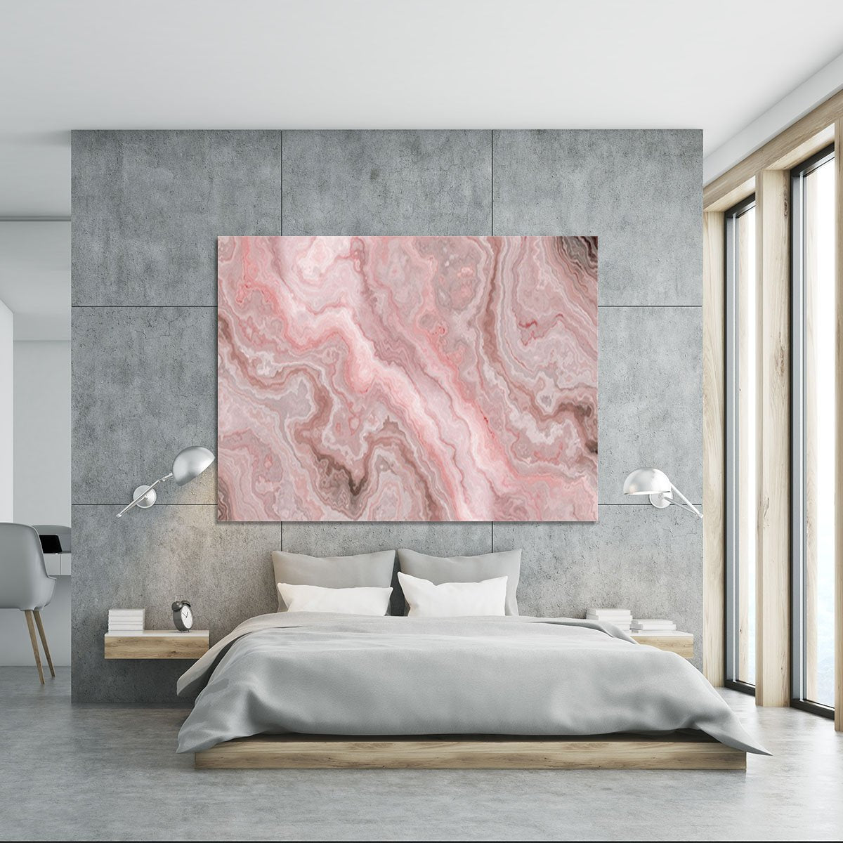 Rose Marble Canvas Print or Poster
