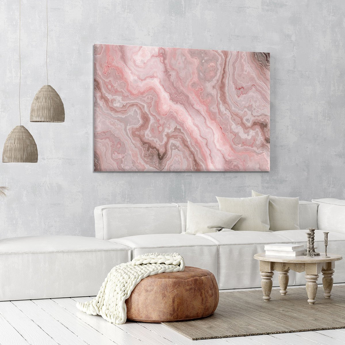 Rose Marble Canvas Print or Poster