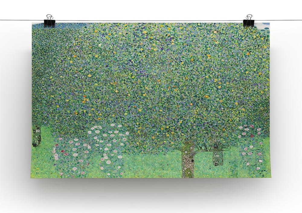 Rose bushes under the Trees by Klimt Canvas Print or Poster - Canvas Art Rocks - 2