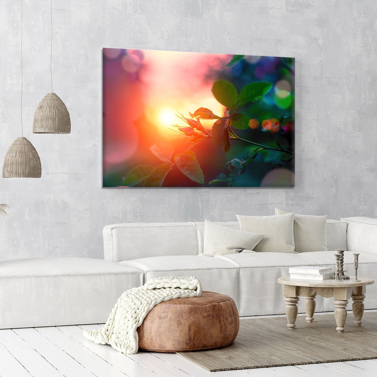 Rosebuds at sunset Canvas Print or Poster