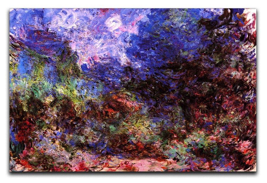 Roses at the garden side of Monets house in Giverny by Monet Canvas Print & Poster  - Canvas Art Rocks - 1