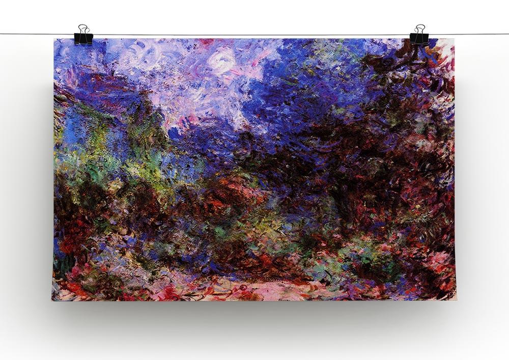 Roses at the garden side of Monets house in Giverny by Monet Canvas Print & Poster - Canvas Art Rocks - 2