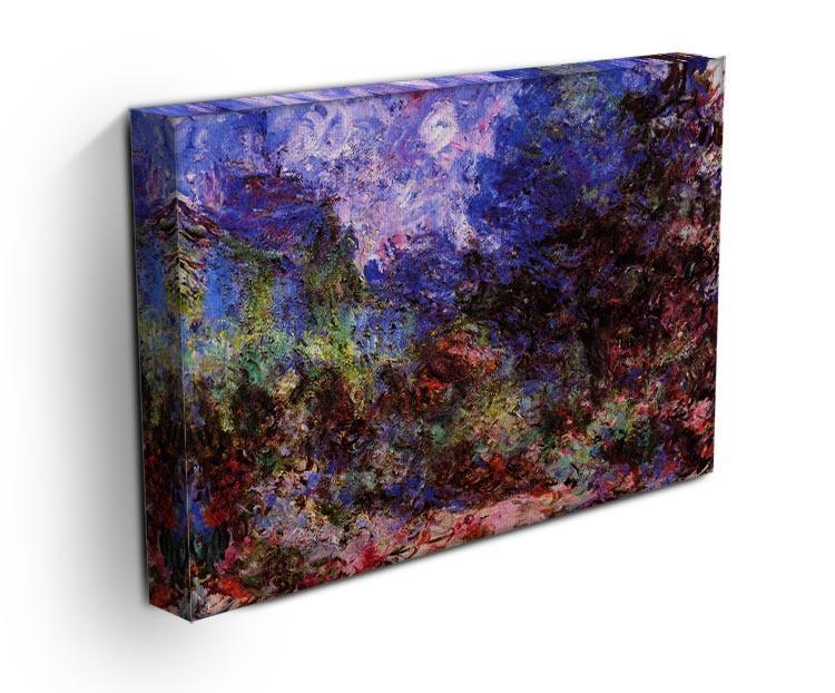 Roses at the garden side of Monets house in Giverny by Monet Canvas Print & Poster - Canvas Art Rocks - 3