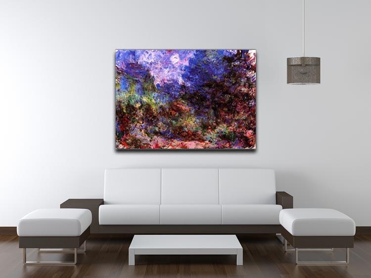 Roses at the garden side of Monets house in Giverny by Monet Canvas Print & Poster - Canvas Art Rocks - 4