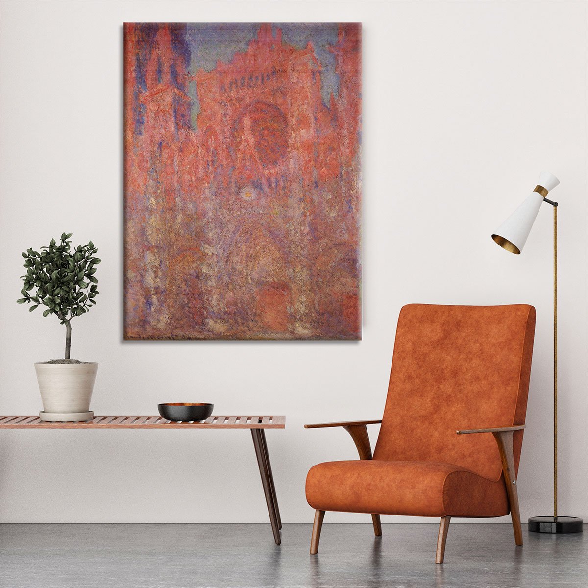 Rouen Cathedral Facade by Monet Canvas Print or Poster