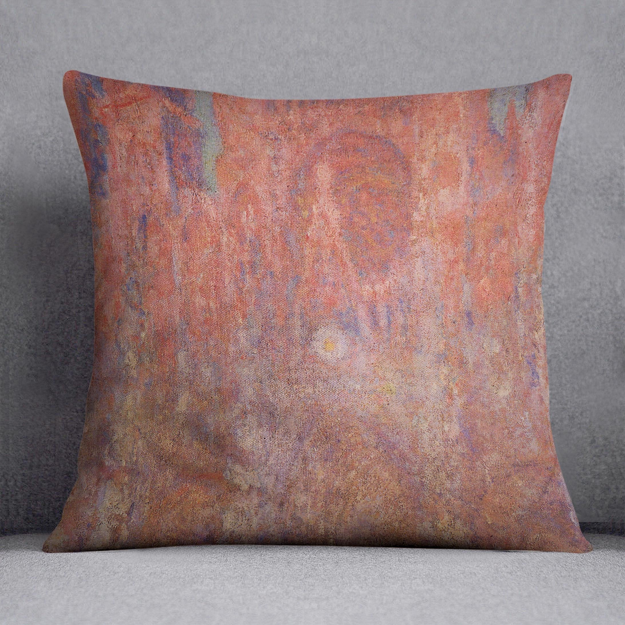 Rouen Cathedral Facade by Monet Throw Pillow
