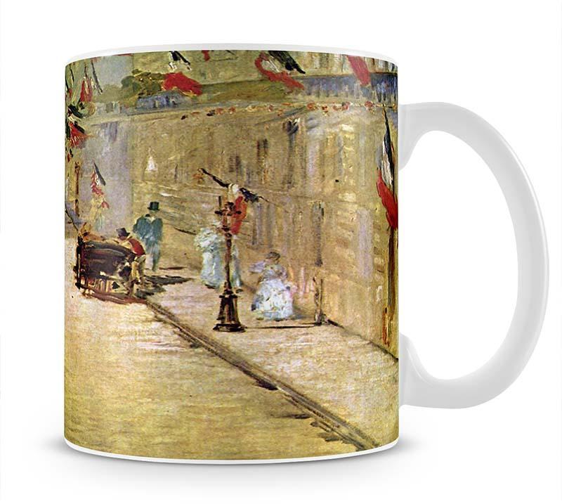 Rue Mosnier with Flags by Manet Mug - Canvas Art Rocks - 1