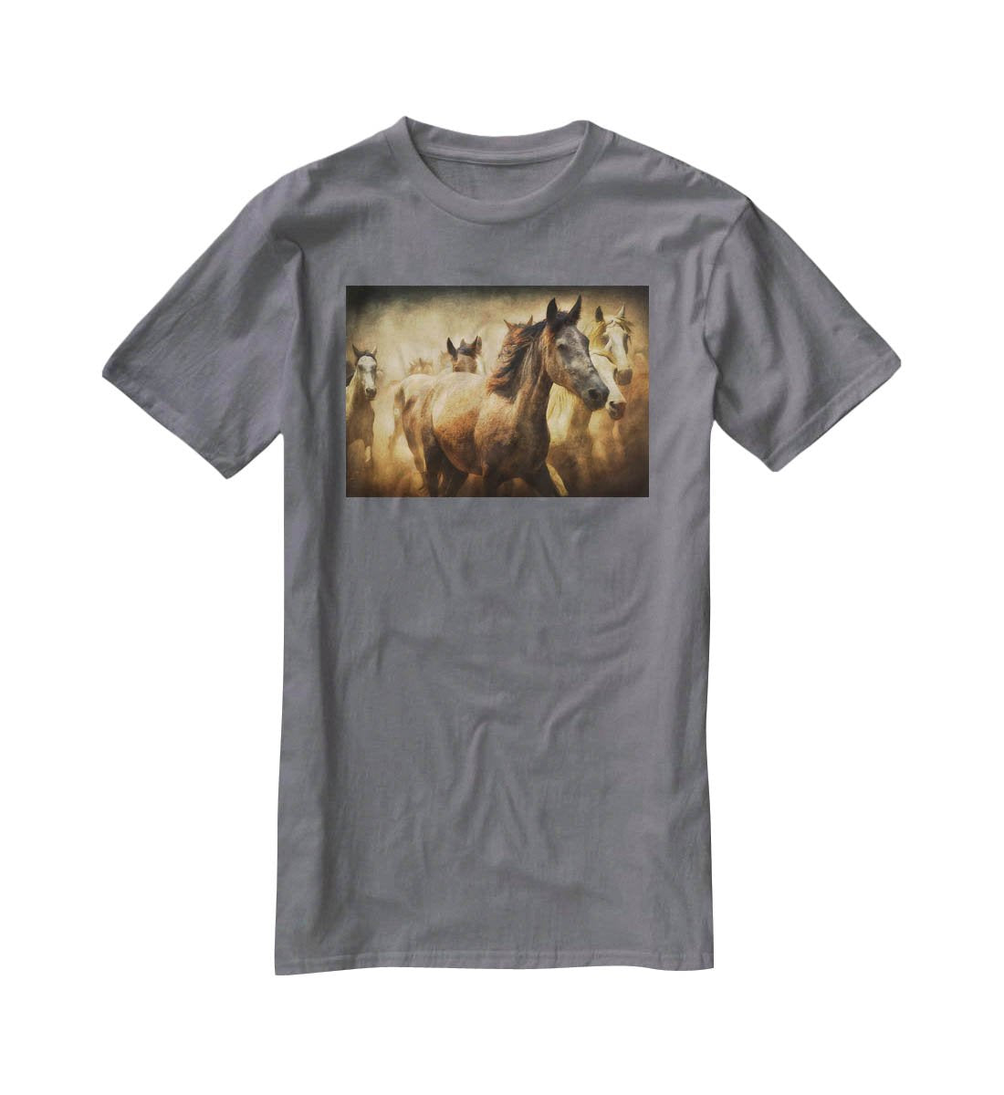 Running Horses T-Shirt - Canvas Art Rocks - 3