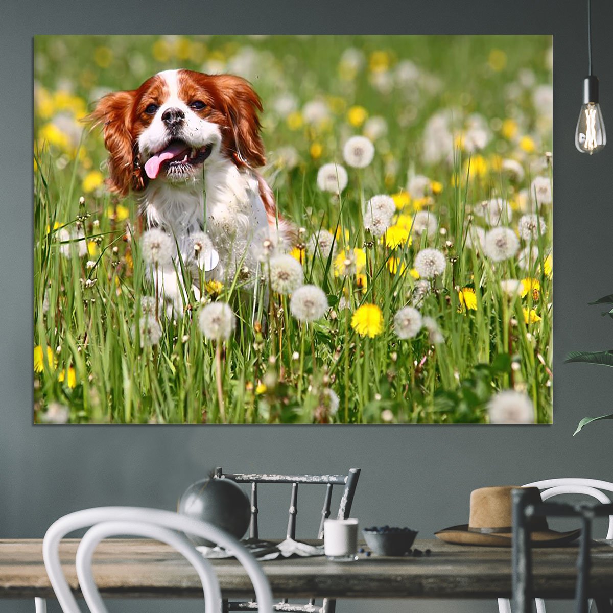 Running dog Canvas Print or Poster