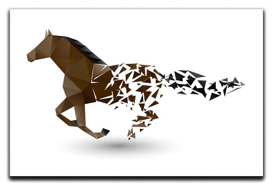 Running horse from the collapsing grounds Canvas Print or Poster - Canvas Art Rocks - 1