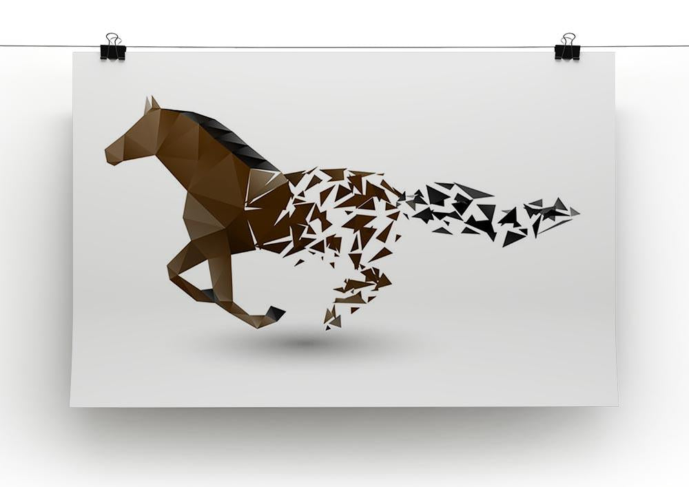 Running horse from the collapsing grounds Canvas Print or Poster - Canvas Art Rocks - 2