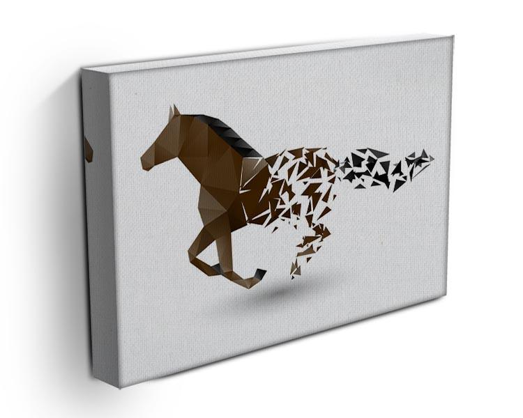 Running horse from the collapsing grounds Canvas Print or Poster - Canvas Art Rocks - 3