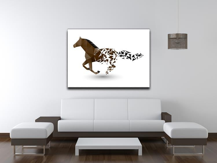 Running horse from the collapsing grounds Canvas Print or Poster - Canvas Art Rocks - 4
