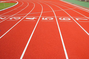 Running track Wall Mural Wallpaper - Canvas Art Rocks - 1
