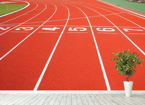 Running track Wall Mural Wallpaper - Canvas Art Rocks - 4