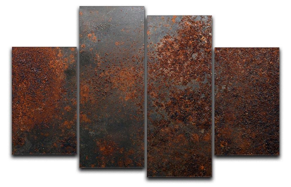 Rusted metal background 4 Split Panel Canvas  - Canvas Art Rocks - 1