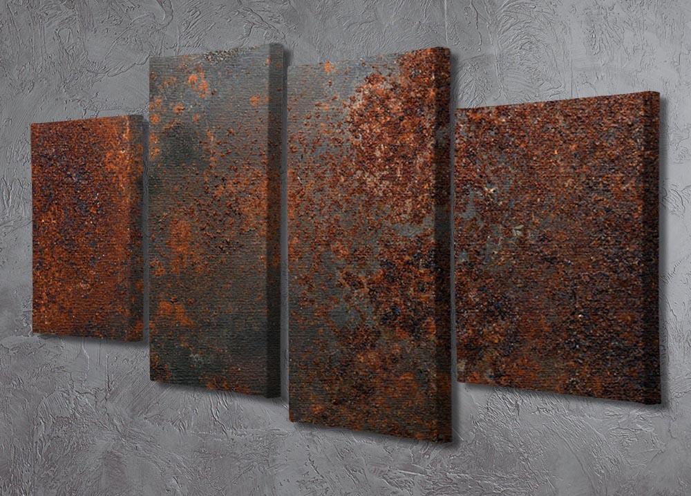 Rusted metal background 4 Split Panel Canvas  - Canvas Art Rocks - 2