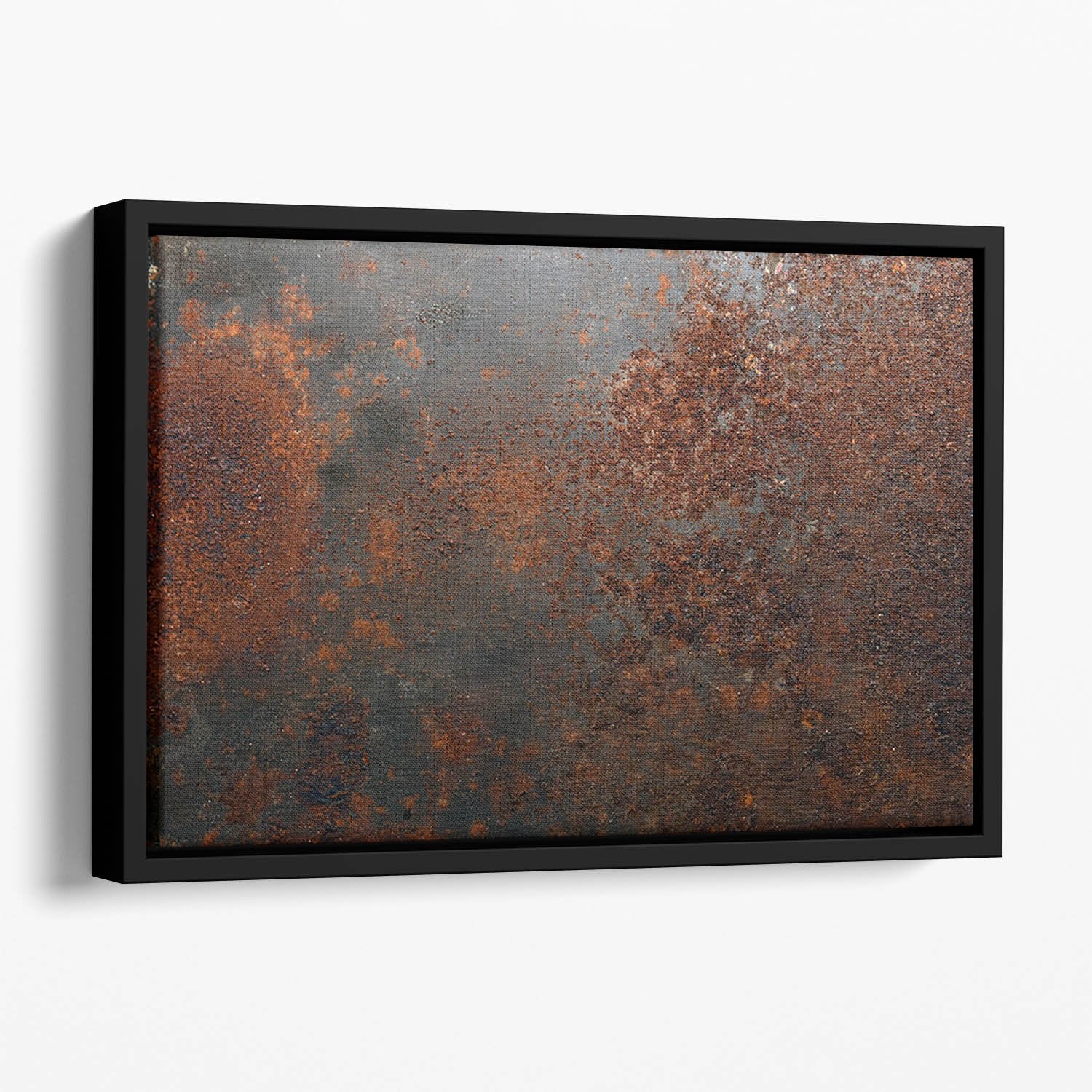 Rusted metal background Floating Framed Canvas