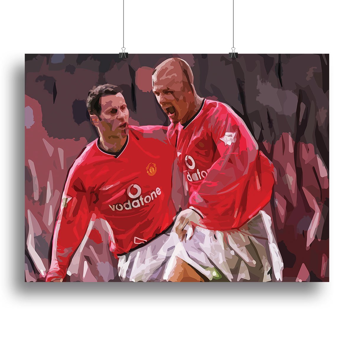 Ryan Giggs and David Beckham Canvas Print or Poster
