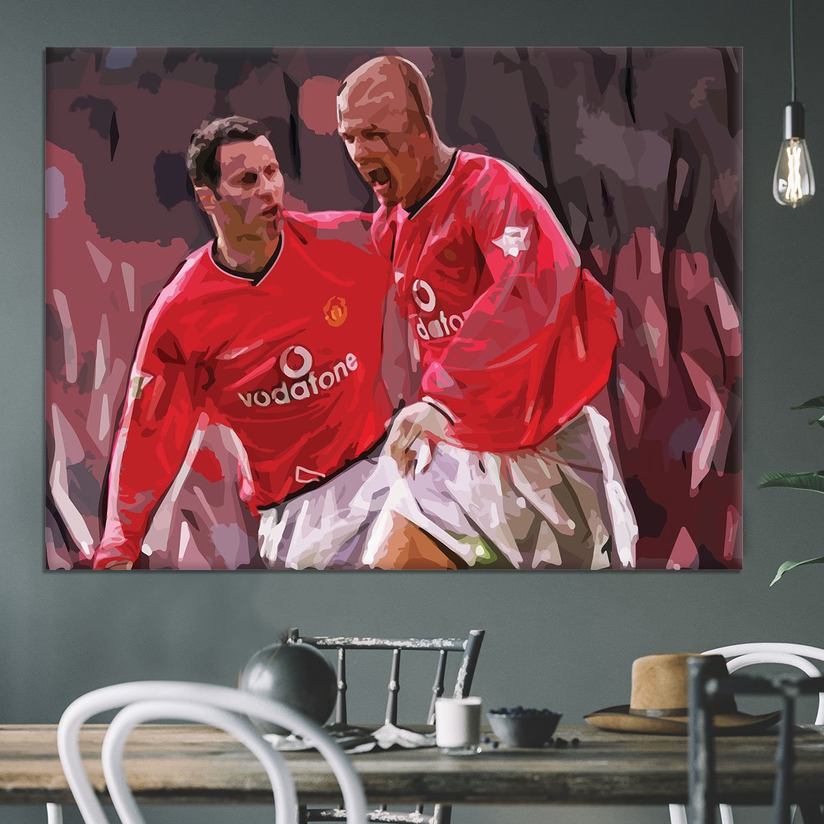 Ryan Giggs and David Beckham Canvas Print or Poster
